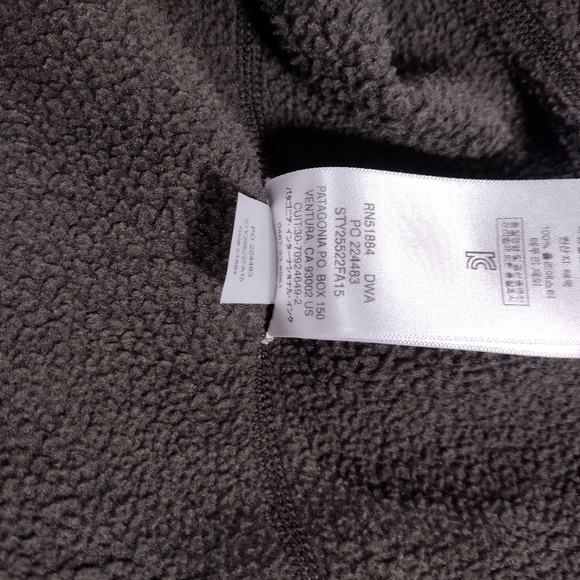 Men's Patagonia Heather Dark Brown 1/4 Zip Up Better Sweater Fleece Jacket Sz M - Picture 6 of 8
